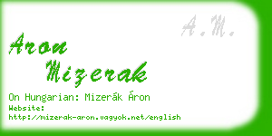 aron mizerak business card